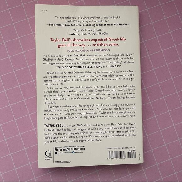 Dirty Rush by Taylor Bell Sorority Girl Paperback Book - Picture 3 of 3